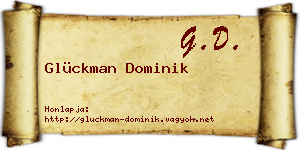 Glückman Dominik névjegykártya